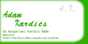 adam kardics business card